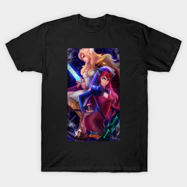 We Must be Strong! - She-Ra & Catra T-Shirt by Cyan-Orange